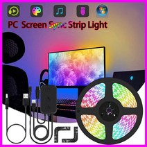 게이밍조명 우주인오로라무드등 붙이는조명 선셋조명스마트 앰비언트 Led PC 백라이트 게임 컴퓨터 모니터, 한개옵션2, 04 UK Plug, 03 For 31 to 39 inch