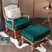 북유럽 패브릭 복고풍 의자 쿠션 거실 패브릭 소파, 민트 그린