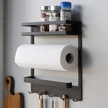 같은공간-못안박는 자석 붙이는 선반 냉장고벽 부착 타올걸이 철제선반 철재벽선반 현관문자석선반 자석선반 못안박는선반-SP, SP-화이트