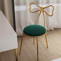 내일의공간 리본 골드 프레임 의자, 그린 벨벳 시트