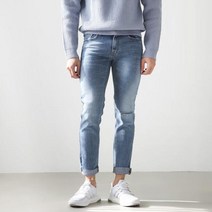 남자 워싱 인디컷팅 데님
