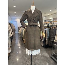 써스데이아일랜드 더블 여밈 퍼프소매 코트(T218MCT234W)(1272349)
