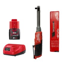 밀워키 하이스피드 롱렌치 임팩라쳇 M12 FHIR38LR 세트 롱리치 3/8인치 밀위키, 선택1. 12V 2.0Ah 배터리