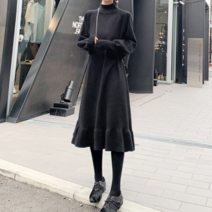 르엠마 스트롭 여자터틀넥 여성터틀넥 여자폴라 여성폴라 여자니트 여성니트 여자스웨터 여성스웨터 스웨터 롱 니트 여자긴팔 롱원피스 가을원피스 롱니트 겨울원피스 니트 원피스