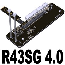 노트북 외장 그래픽카드 usb K43SG R43SG 40 eGPU 어댑터 M2 NVMe PCIe X16 외부 PC 그래픽 카드 확장 라이저 케이블 PCI E X4 최대 속도, X-25cm+R43SG 4.0