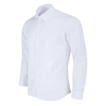 레디핏 남자용 슬림 화이트 하얀색 긴팔 와이셔츠_MN101