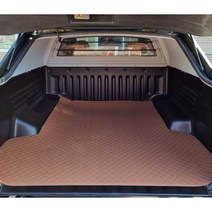 렉스턴스포츠 칸 신형퀼팅 4D 가죽트렁크매트 / 차박매트, 블랙+블랙, 쌍용