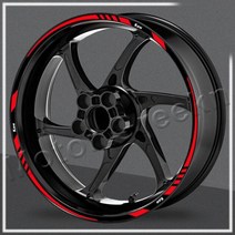 가와사키 호환용 Z100 900 800 750/650 닌자 400 W800 Er6n ZX-6R 오토바이 휠 반사 림 스트라이프 데칼 방수 액세서리, for 2 Wheels 4 Sides_3, 1개