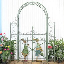 가든아치 장미 아치 게이트 터널 전원주택 화단 지지대 대형 철제 펜스, 그린