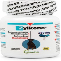 30 Count (Pack of 1) Vetoquinol Zylkene Calming Supplements for Large Dogs from 33-132lbs Helps Re, 1