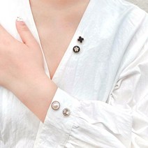트렌드 포인트 미니 뱃지 (10ea) 레이디 오픈방지 브로치 블라우스 포인트 핀뱃지