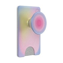 PopSockets 확장 그립이 있는 휴대폰 지갑 휴대폰 카드 홀더 무선 충전 호환 MagSafe와 호환되는 지갑 - 라벤더, Aura