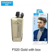 최신 Fineblue-F520 PK F910 F920 프로 이어 버드 미니 무선 이어폰 블루투스 5.3 개폐식 전화 진동 헤드폰 알림, Gold with box, 08 Gold with box