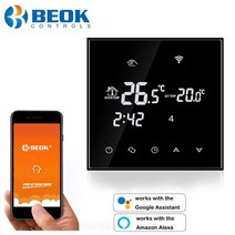 Beok 220V 스마트 와이파이 온도 조절기 전기/물 바닥 난방 컨트롤러 서모스탯 음성 알렉사 구글 홈, 01 Electric 16A_02 WIFI