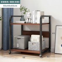 책상선반 책상테이블 옆 미니 책꽂이 프린터기 진열장 이동식 책장 바퀴 달린것 소형 착지 문갑 창문블라인드 2818309208, 더블레이어 다크호스 색 레이어드 수납