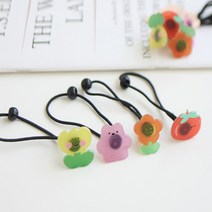 도도앤뉴 유아동 아기 여아 머리끈 스윗큐티 헤어 머리방울 4개 1세트