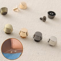 가죽 가방 밑바닥 받침나사 징버튼 공예 수선 리폼, D) 검정색, 1개