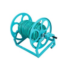 호스릴 호수 부품 고압분사기 농약자동호스릴 감따는 소화전함 실리콘 간이소화장치 자동 물 30m, 수동식 파이프 선반 두껍게 (5m 연결관 배합)
