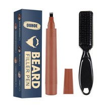 구렛나루 수염 beard pencil filler beard filling pen kit barber pencil with brush 살롱 페이셜 헤어 스타일링 눈썹 도구 남성, 적갈색
