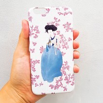 [카드 슬라이드 케이스] 신윤복 미인도 패턴 케이스 명화 케이스, 아이폰8+, 선택옵션