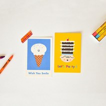 축하카드 아내생일카드 인테리어카드 4p 셀프청첩장 결혼기념일 아날로그감성, 1개, 하트