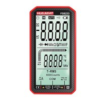 디지털 차키 호환HUAJIAYI FS8233 디지털 스마트 멀티 미터 트랜지스터 테스터 6000 카운트 실제 RMS 자동, 02 Black