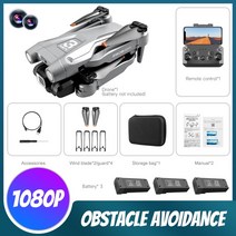Z908Pro 지능형 장애물 회피 드론 4k 카메라 프로페셔널 드론 카메라 HD 5G 원격 제어 헬리콥터 드론 완구, Grey 1080P 3B