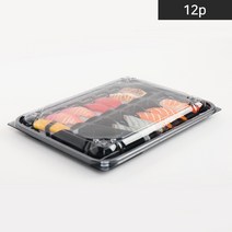 DL-KS-012 초밥12칸 용기 초밥 도시락 320개 SET 스시 일식 포장, 1BOX(320개)SET