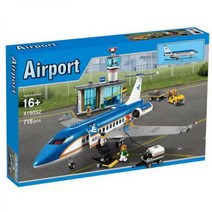 중국 레고 호환 에어포트 60104 비행기 여객기 공항 시티 블럭 중국산, 항공기+터미널(19052)