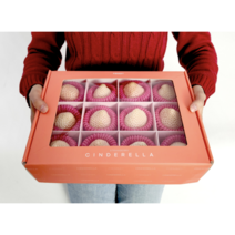 신데렐라 딸기 12구 화이트데이 흰딸기 하얀딸기 백설딸기 만년설딸기 설향 선물용과일 백화점딸기, 1팩