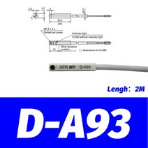 압력스위치 10 공기 공압 실린더 자기 리드 스위치 센서 93 73 54, 06 D-A93