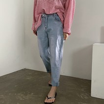 [비비애르] 쿨링 투버튼 뒷밴딩 데님 팬츠 스판 짱짱 연청 중청 보이핏 부드러운 청바지 완전편함