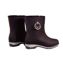 DarjinQD 비사 여성 레인부츠 사계절 방수화 앵클 성인 레인부츠 워커