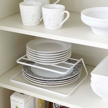 인블룸 1+1세트 그릇 접시 정리대 선반 2size, 280_화이트 1+1