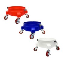 [와이퍼랩]엔공구 세차 버킷돌리 버킷트레이 3색 버킷 바퀴 의자, 화이트, 조립요청