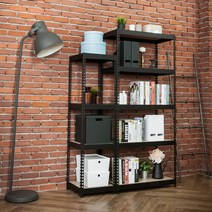 하트랙 무볼트 앵글 600x600x900x6단 선반 매립형, 블랙