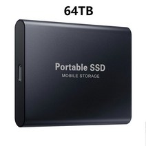 SSD 외장하드 Portable TypeC USB 31 4TB 6TB 16TB 30TB Hard Drive 2TB Exterl M2 for Laptop Desktop Fl Memo, black 64TB