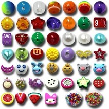 벨라몰/ 슬라임재료//구슬비즈꿰기//, 통 투명이중 원형 12mm