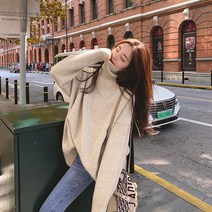 돌돌이니트 줄다 10 목폴라 스웨터 여성 겨울 가을 와이드 루즈핏 키치한 두꺼운 핏아우터 이너 풀오버 2618510105