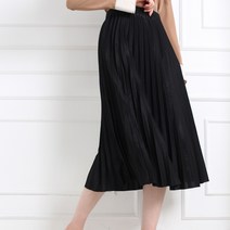 이너피아 차분한 주름치마 밴딩 플리츠 스커트 44~77 단정한 정장 치마