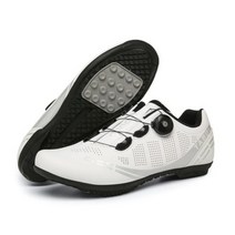 자전거신발 클릭슈즈 산악자전거신발 남성 사이클링 스니커즈 Mtb 신발 레이싱 자전거 자동 잠금 속도 여성 스피드 클릿 산악 도로 2023, Rubber-white+45