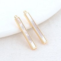 주얼리DIY세트 주얼리메이커 고급케이스 3.5x25MM 14K 골드 컬러 황동 쉘 스틱 매력 펜 던 트 목걸이 Earings 쥬얼리 만들기 용품 Diy 액세서리