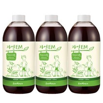 [이엠] 자연EM3개(1 000ml) 발효액 활성액 원액 냄새제거 유용미생물 복합미생물제제, 3개, 1000ml