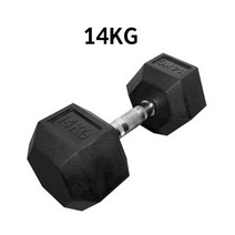 헬스프라자 육각아령고무덤벨(RD) 3kg부터~20kg까지 2개 1조, 블랙(2개 1세트), 14kg