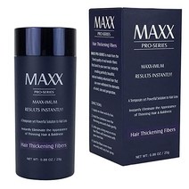 MAXX PRO-SERIES 가늘어지는 모발탈모를 위한 실제 케라틴 함유 모발 섬유 볼륨 조절 ndash 피부과 테스트 및 인증된 저자극성 - 60일 공급 - 다양한 색상 사용 가, 미디엄 브라운