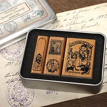 빈티지 앨리스 동화 인형 다꾸 스탬프 세트 7종, C (WS-538)