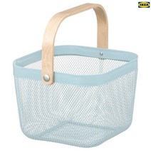 리사토르프 바구니 페일블루 25x26x18cm 수납바구니 바스켓 주방 철망 다용도 정리함