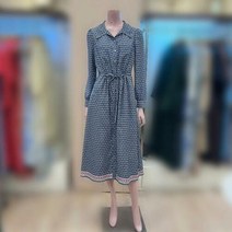 BCBG NC13 봄 가을 패턴 카라 셔츠형 원피스 B3C7O617