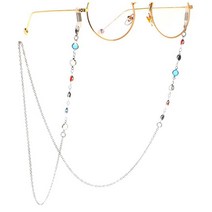 예쁜 컬러 원석 반짝이는 은색 안경줄 여자 엄마 패션소품 줄고리 선글라스