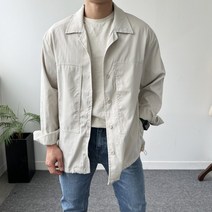 남자 트윌 빅포켓 오버핏봄셔츠 4color